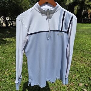 Equine Couture Ladies Nicole EquiCool Long Sleeve Sport Shirt Blu/White/Navy Med